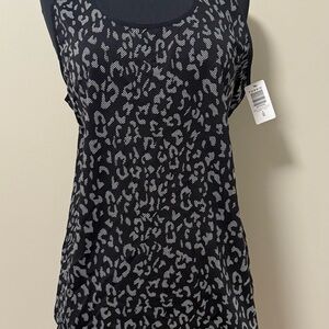 Torrid Black and Gray Leopard Print Tank Top
